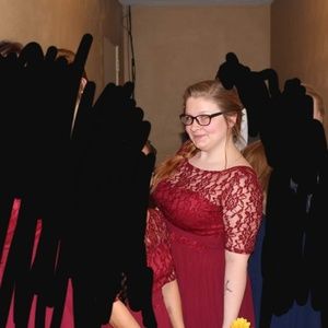 Burgandy Bridesmaids Dress